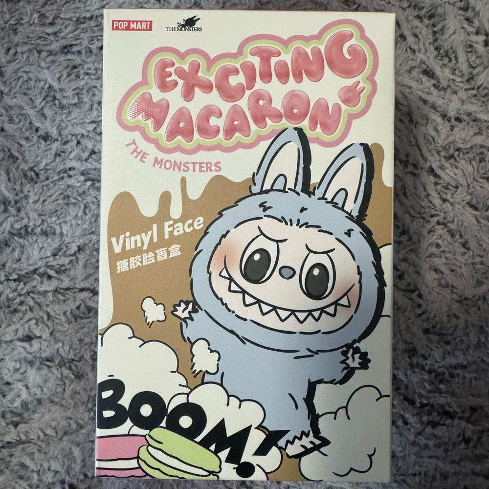 Pop Mart Exciting Macaron The Monsters Vinyl Face in Sesame Bean Labubu